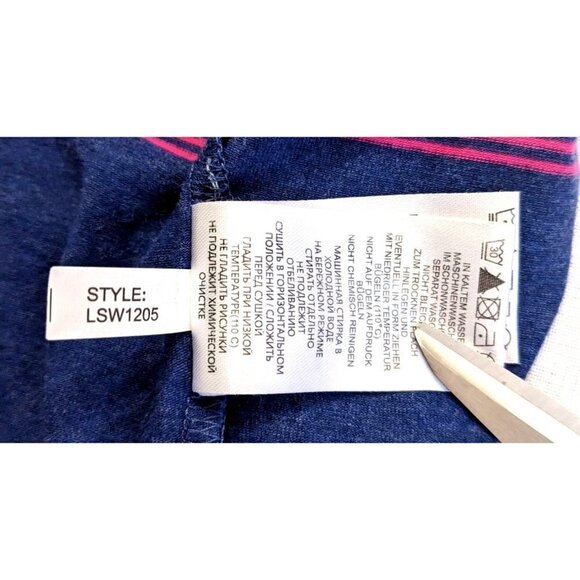 LOLË/LOLE Anna Blue & Pink Activewear Tank Dress Striped Organic Cotton Size M - Picture 7 of 9